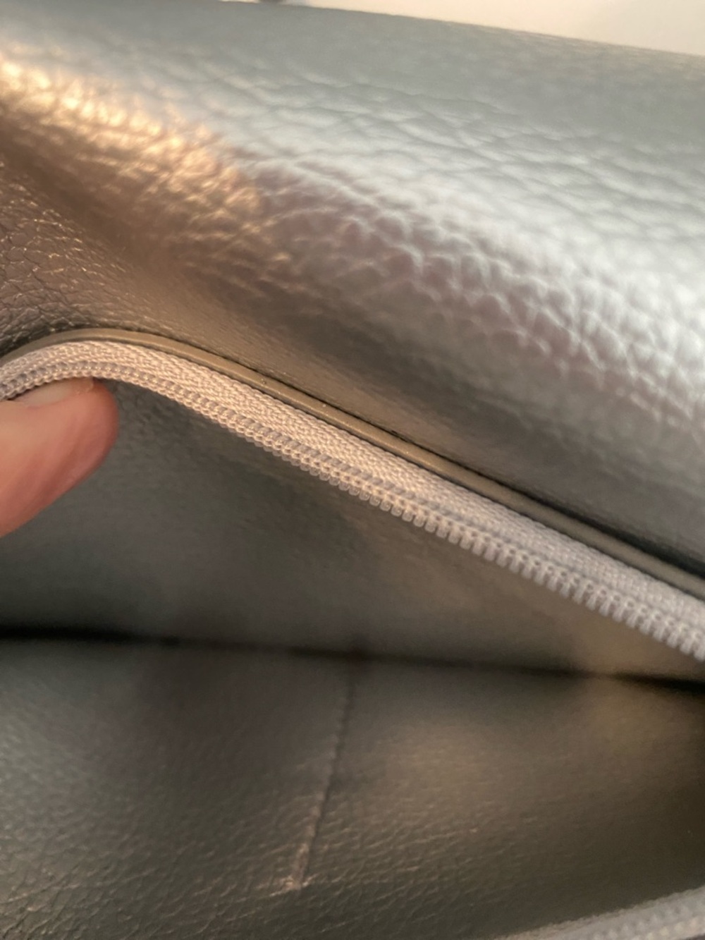 Thacker New York Silver Recycled Leather Crossbody Bag - Picture 11 of 11